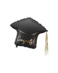 Foil Balloon Cap ''Congrats!'', 60x55 cm, mix