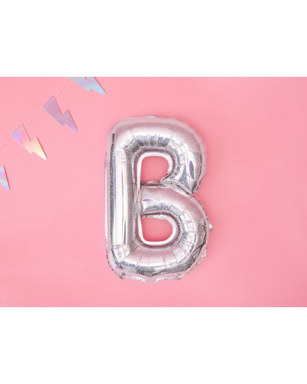 Foil Balloon Letter ''B'', 35cm, holographic