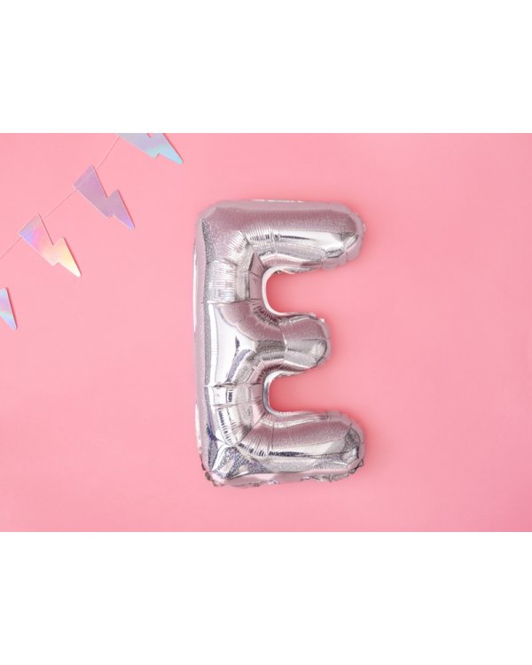 Foil Balloon Letter ''E'', 35cm, holographic