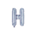 Foil Balloon Letter ''H'', 35cm, holographic
