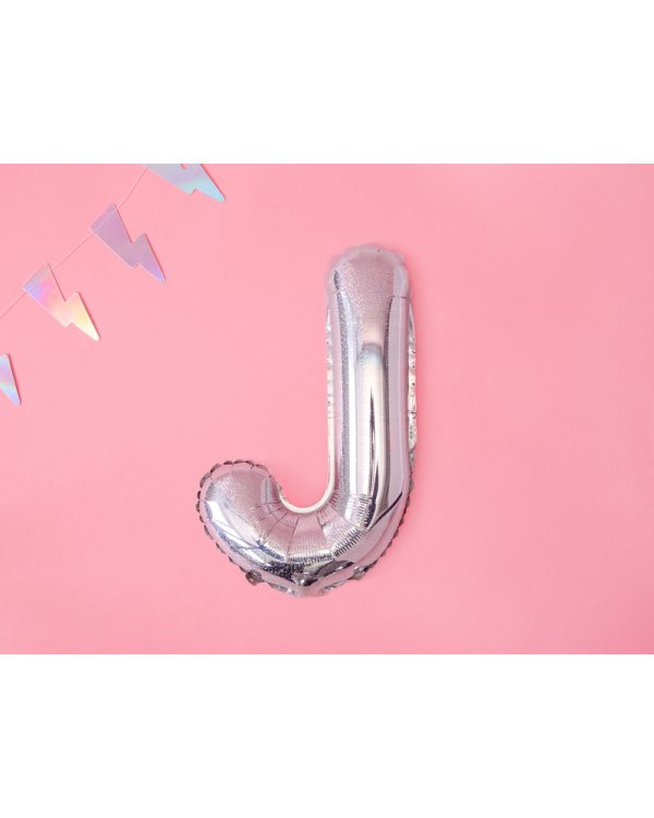 Foil Balloon Letter ''J'', 35cm, holographic