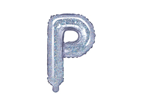 Foil Balloon Letter ''P'', 35cm, holographic