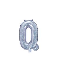 Foil Balloon Letter ''Q'', 35cm, holographic