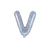 Foil Balloon Letter ''V'', 35cm, holographic
