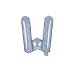 Foil Balloon Letter ''W'', 35cm, holographic