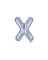 Foil Balloon Letter ''X'', 35cm, holographic
