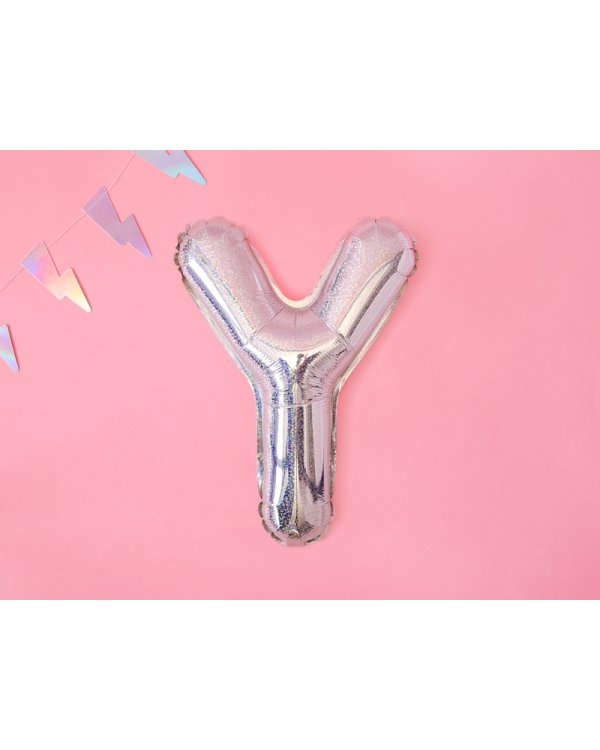 Foil Balloon Letter ''Y'', 35cm, holographic