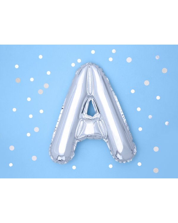 Foil Balloon Letter ''A'', 35cm, silver