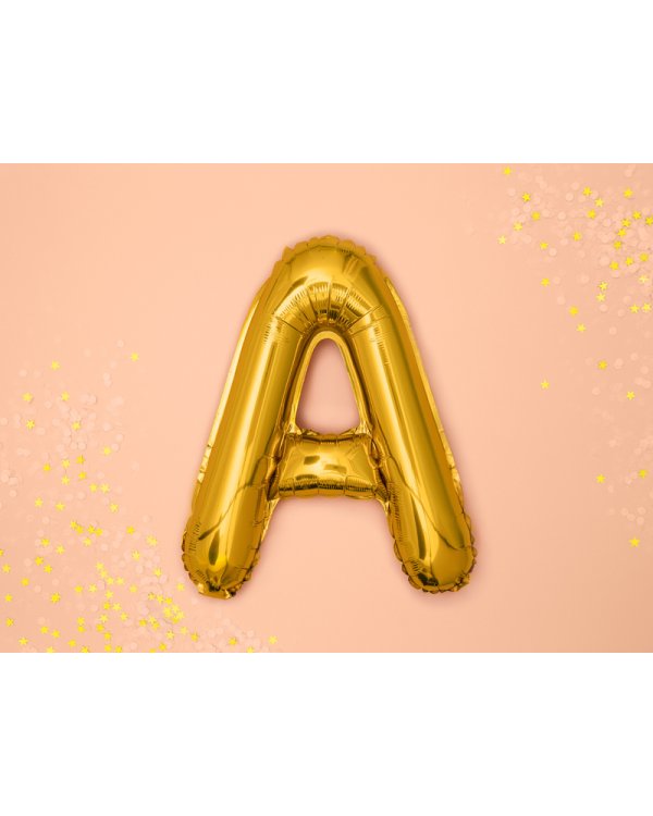Foil Balloon Letter ''A'', 35cm, gold