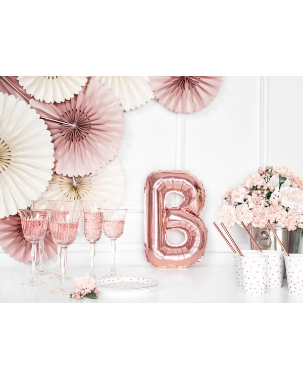 Foil Balloon Letter ''B'', 35cm, rose gold