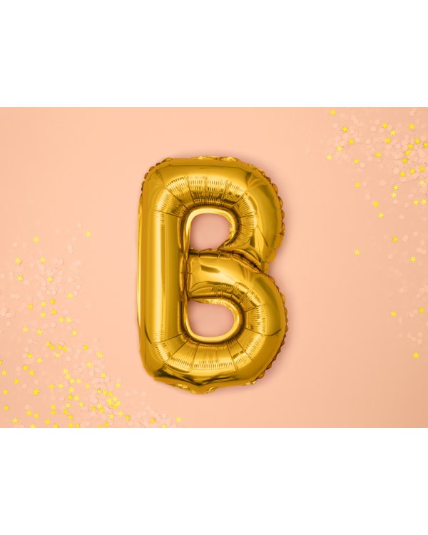 Foil Balloon Letter ''B'', 35cm, gold