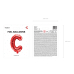Foil Balloon Letter ''C'', 35cm, red