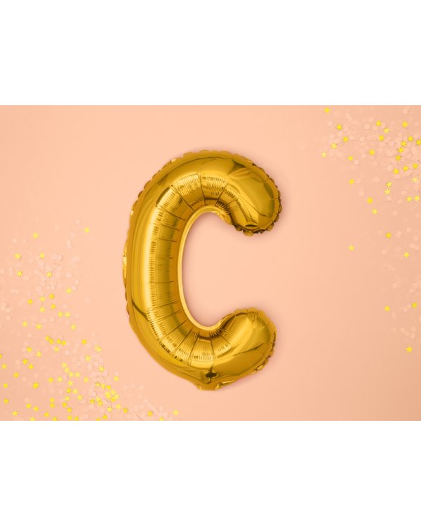 Foil Balloon Letter ''C'', 35cm, gold