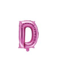Foil Balloon Letter ''D'', 35cm, dark pink