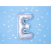 Foil Balloon Letter ''E'', 35cm, silver