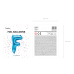 Foil Balloon Letter ''F'', 35cm, blue