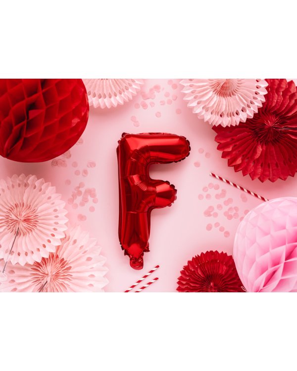 Foil Balloon Letter ''F'', 35cm, red