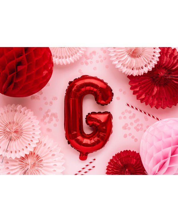 Foil Balloon Letter ''G'', 35cm, red