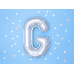 Foil Balloon Letter ''G'', 35cm, silver