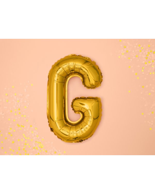 Foil Balloon Letter ''G'', 35cm, gold