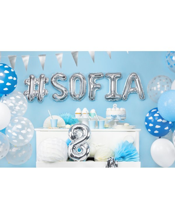 Foil Balloon Letter ''I'', 35cm, silver