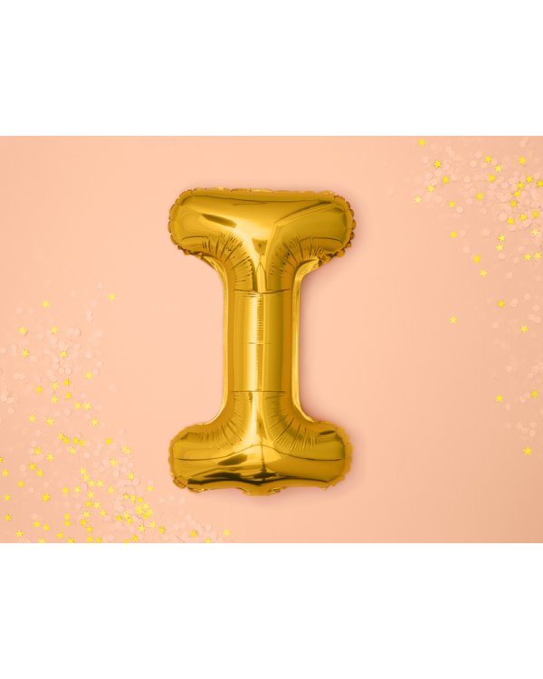 Foil Balloon Letter ''I'', 35cm, gold