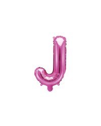 Foil Balloon Letter ''J'', 35cm, dark pink