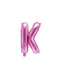 Foil Balloon Letter ''K'', 35cm, dark pink