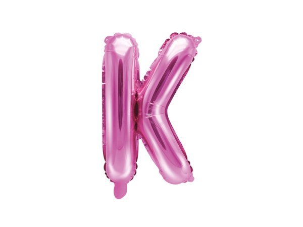 Foil Balloon Letter ''K'', 35cm, dark pink