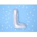 Foil Balloon Letter ''L'', 35cm, silver