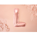Foil Balloon Letter ''L'', 35cm, rose gold