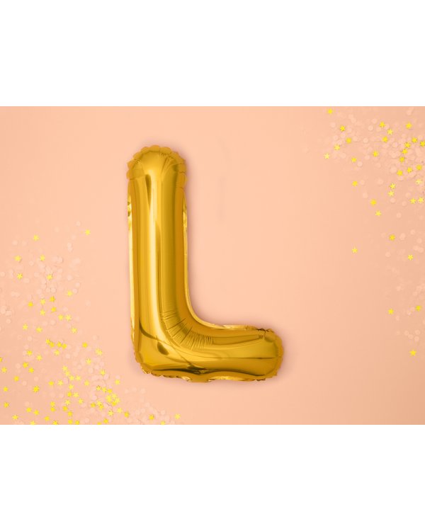 Foil Balloon Letter ''L'', 35cm, gold