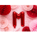 Foil Balloon Letter ''M'', 35cm, red