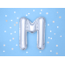 Foil Balloon Letter ''M'', 35cm, silver