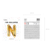Foil Balloon Letter ''N'', 35cm, gold