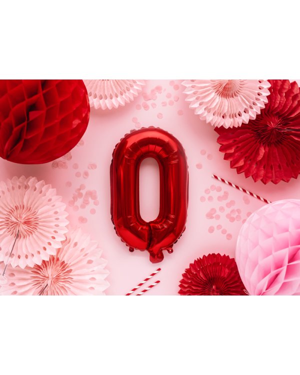 Foil Balloon Letter ''O'', 35cm, red