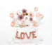 Foil Balloon Letter ''O'', 35cm, rose gold