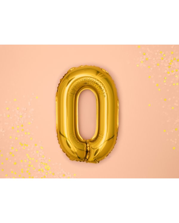 Foil Balloon Letter ''O'', 35cm, gold