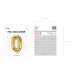 Foil Balloon Letter ''O'', 35cm, gold