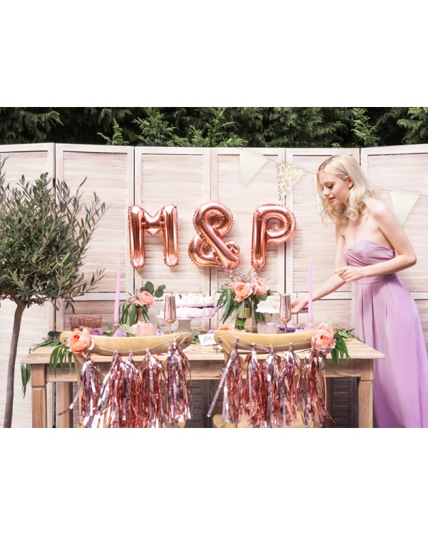 Foil Balloon Letter ''P'', 35cm, rose gold