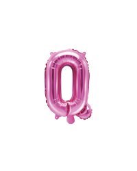 Foil Balloon Letter ''Q'', 35cm, dark pink