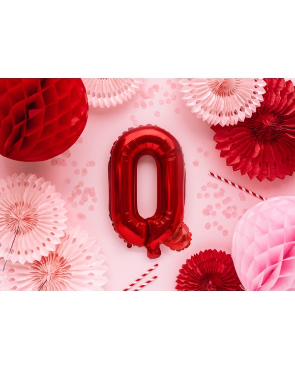 Foil Balloon Letter ''Q'', 35cm, red
