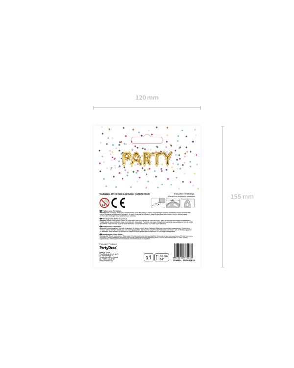 Foil Balloon Letter ''Q'', 35cm, gold