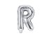 Foil Balloon Letter ''R'', 35cm, silver