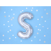 Foil Balloon Letter ''S'', 35cm, silver