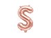 Foil Balloon Letter ''S'', 35cm, rose gold