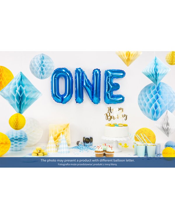 Foil Balloon Letter ''T'', 35cm, blue