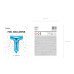 Foil Balloon Letter ''T'', 35cm, blue