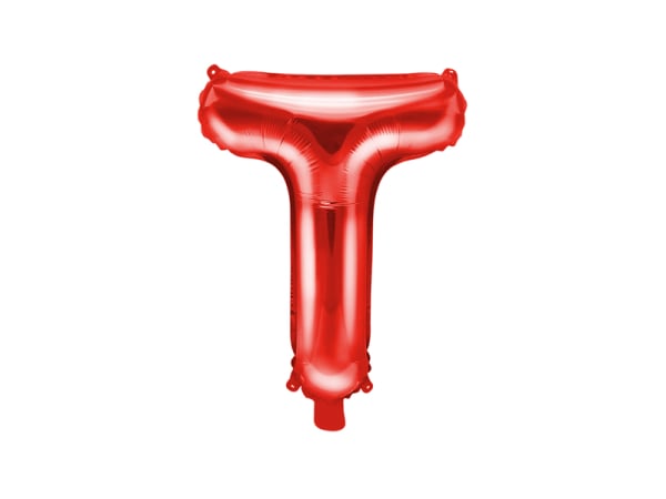 Foil Balloon Letter ''T'', 35cm, red