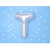 Foil Balloon Letter ''T'', 35cm, silver